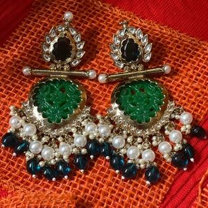 Beautiful oversized lightweight jhumka chandbalis from our Safeena Collection